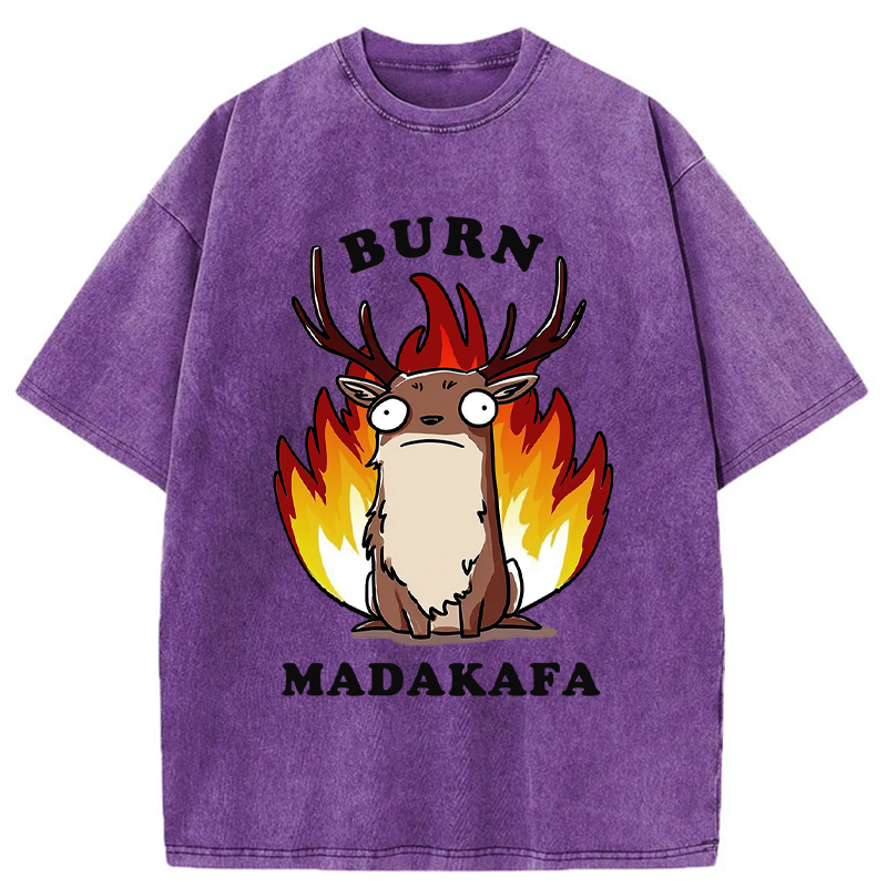 Tokyo-Tiger I’m Fine. Just a Little on Fire Washed T-Shirt