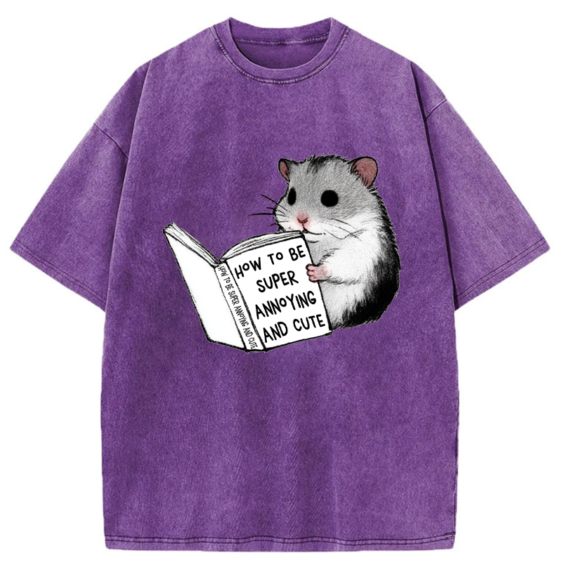 Tokyo-Tiger Hamster Life Hacks Washed T-Shirt