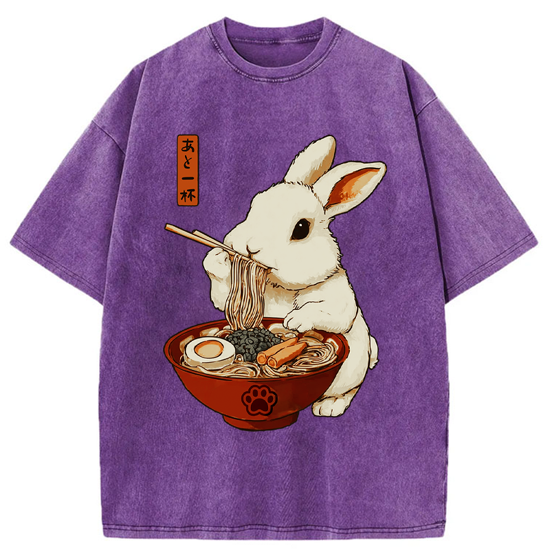 Tokyo-Tiger Bunny:One More Bowl, Please! Washed T-Shirt