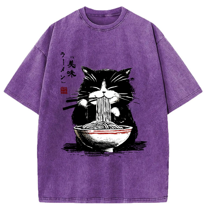 Tokyo-Tiger Eat, Slurp, Repeat Washed T-Shirt