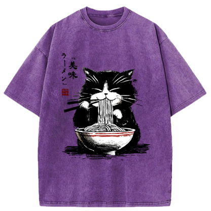 Tokyo-Tiger Eat, Slurp, Repeat Washed T-Shirt