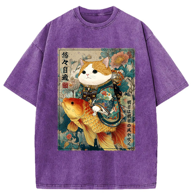 Tokyo-Tiger Go with the Flow Washed T-Shirt