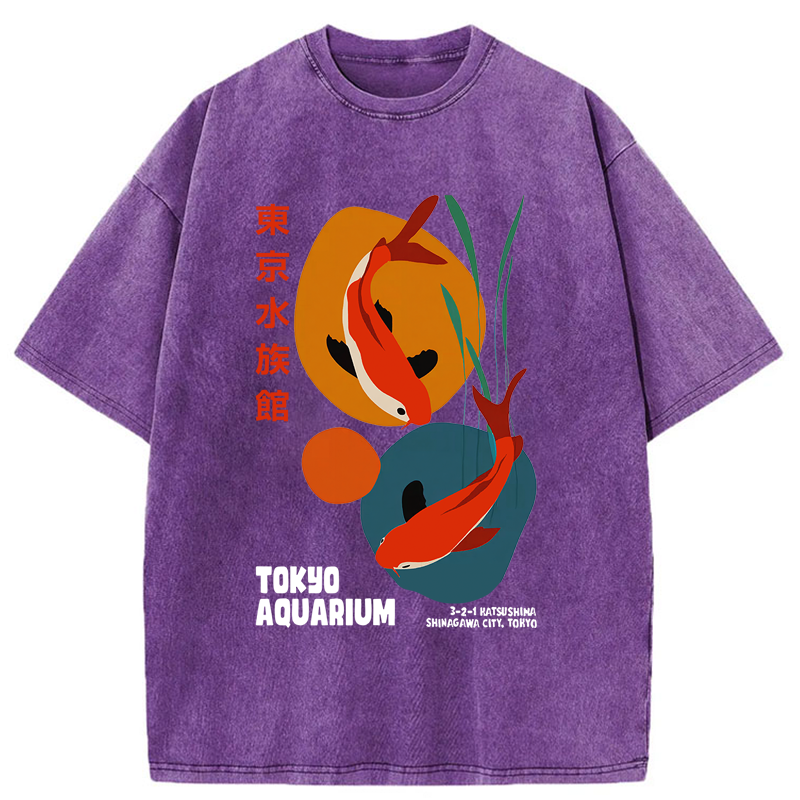 Tokyo-Tiger Tokyo Koi Dreams Washed T-Shirt
