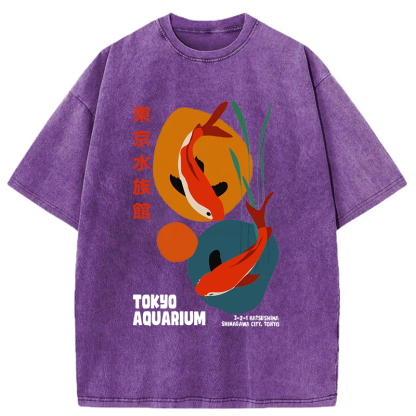 Tokyo-Tiger Tokyo Koi Dreams Washed T-Shirt