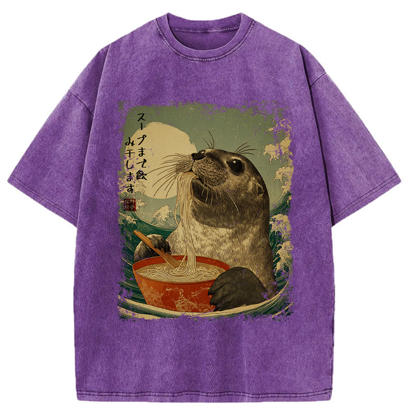 Tokyo-Tiger Slurp Like a Seal Washed T-Shirt