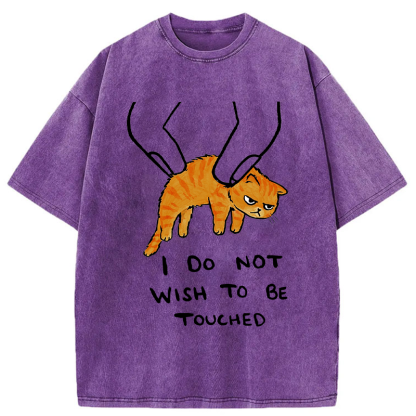 Tokyo-Tiger No Touchy Cat Washed T-Shirt