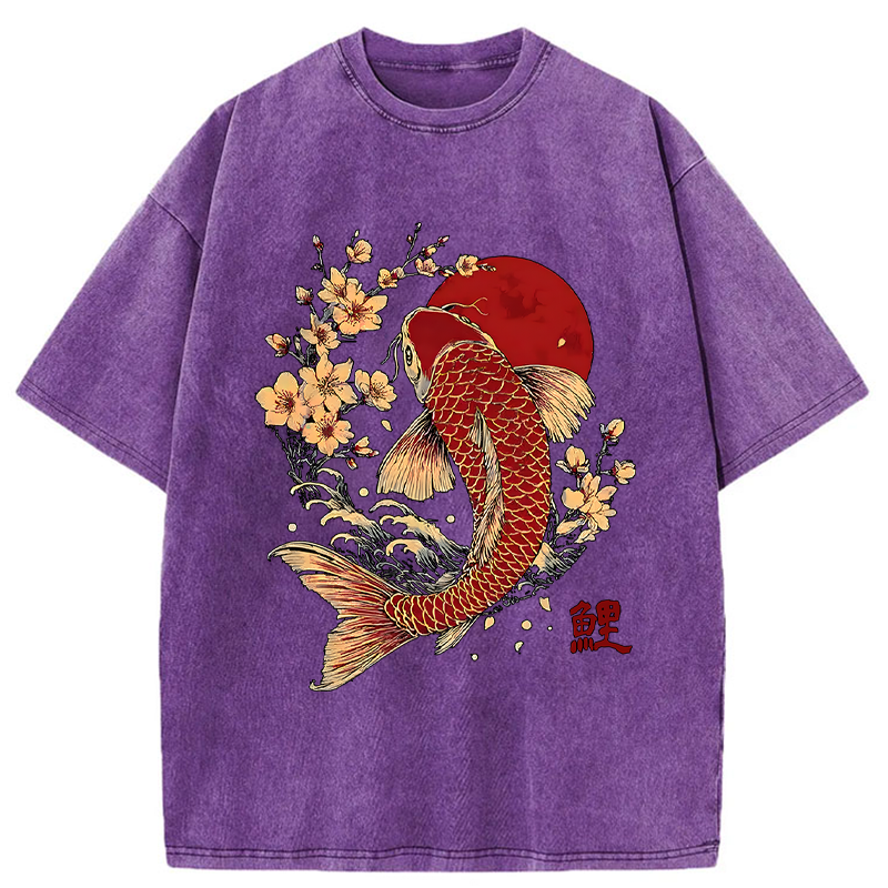 Tokyo-Tiger Luck of the Koi Washed T-Shirt