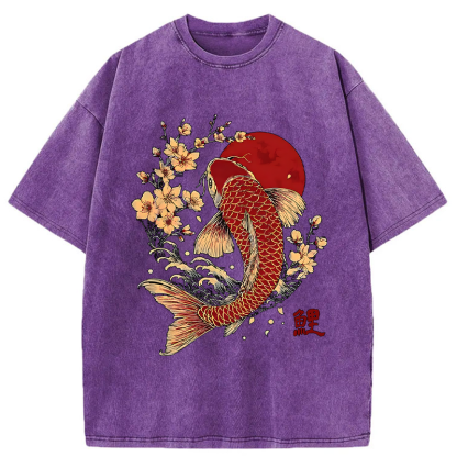 Tokyo-Tiger Luck of the Koi Washed T-Shirt