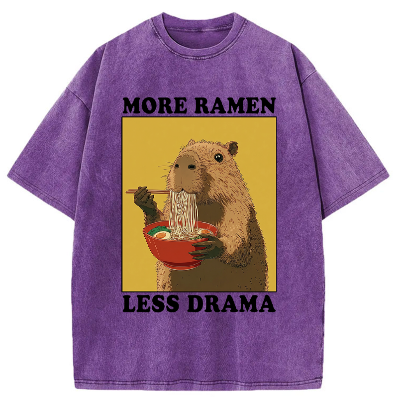 Tokyo-Tiger Noodles Over Drama Washed T-Shirt