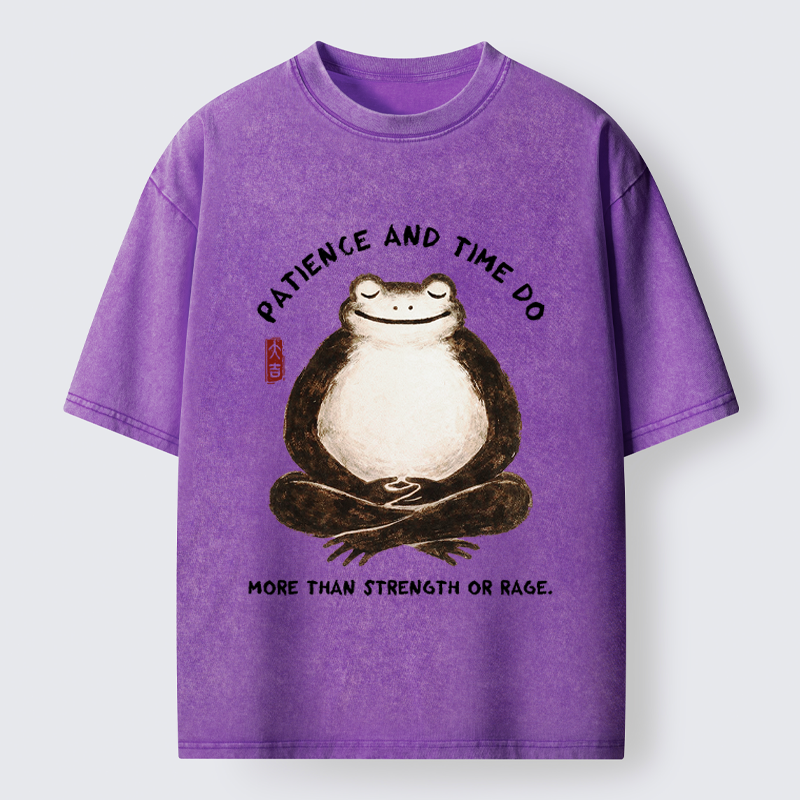 Tokyo-Tiger Zen Frog Wisdom Washed T-Shirt