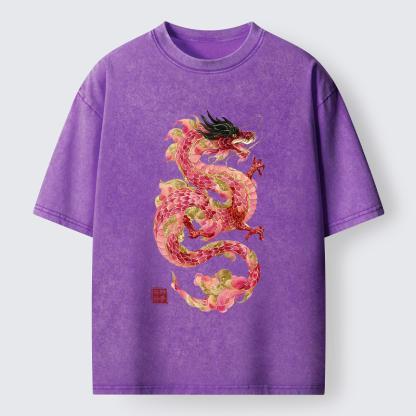 Tokyo-Tiger Eternal Flame Dragon Washed T-Shirt