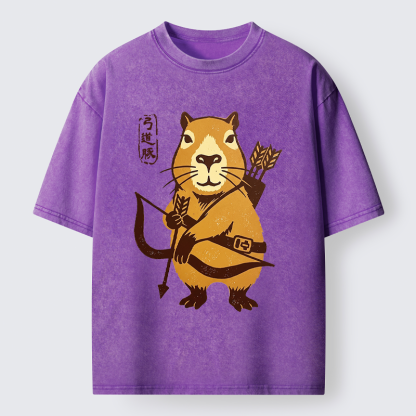 Tokyo-Tiger The Capybara Archer: Target Chill Washed T-Shirt