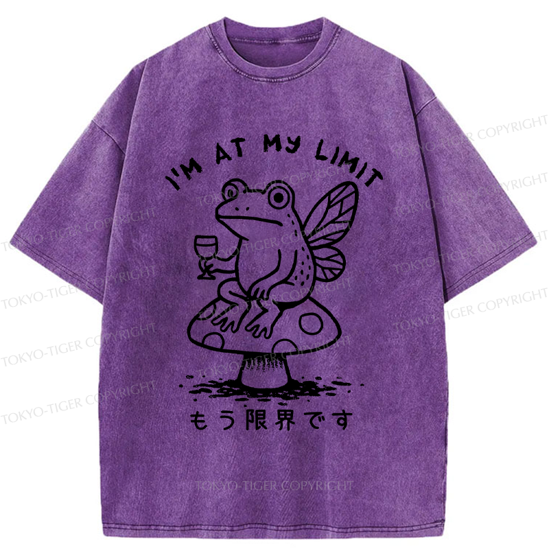Tokyo-Tiger Funny At Frog's Limit memes Washed T-Shirt