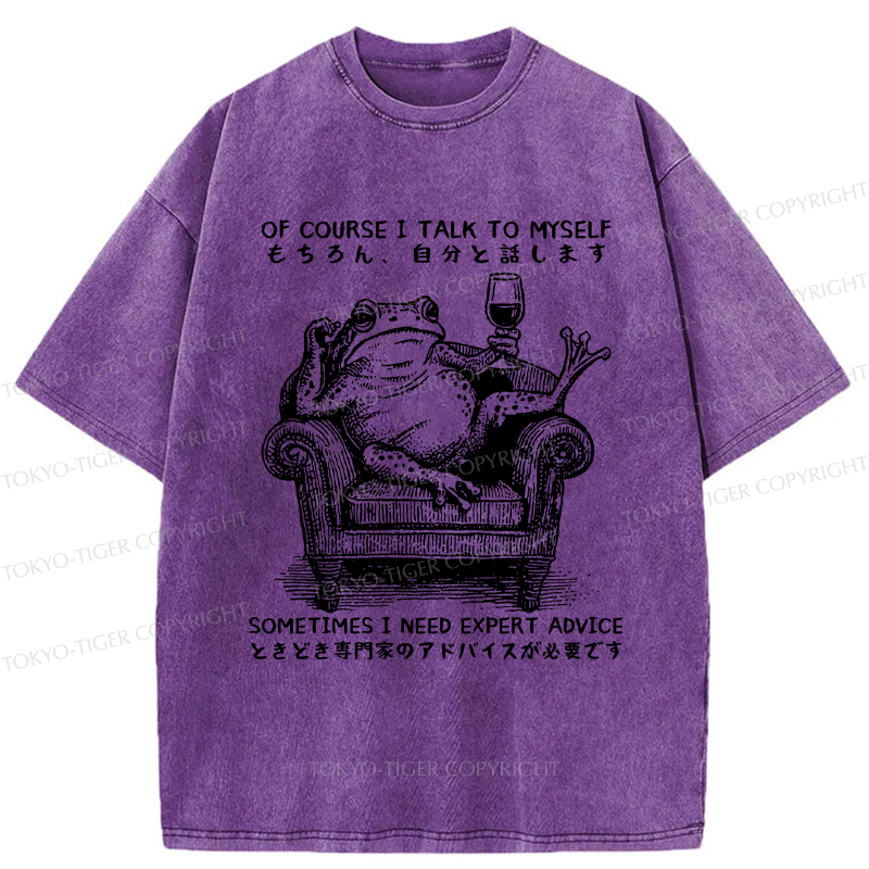 Tokyo-Tiger Frog On The Couch: Expert Mode Washed T-Shirt