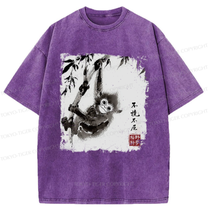 Tokyo-Tiger Little Monkey：Unyielding And Indomitable Washed T-Shirt