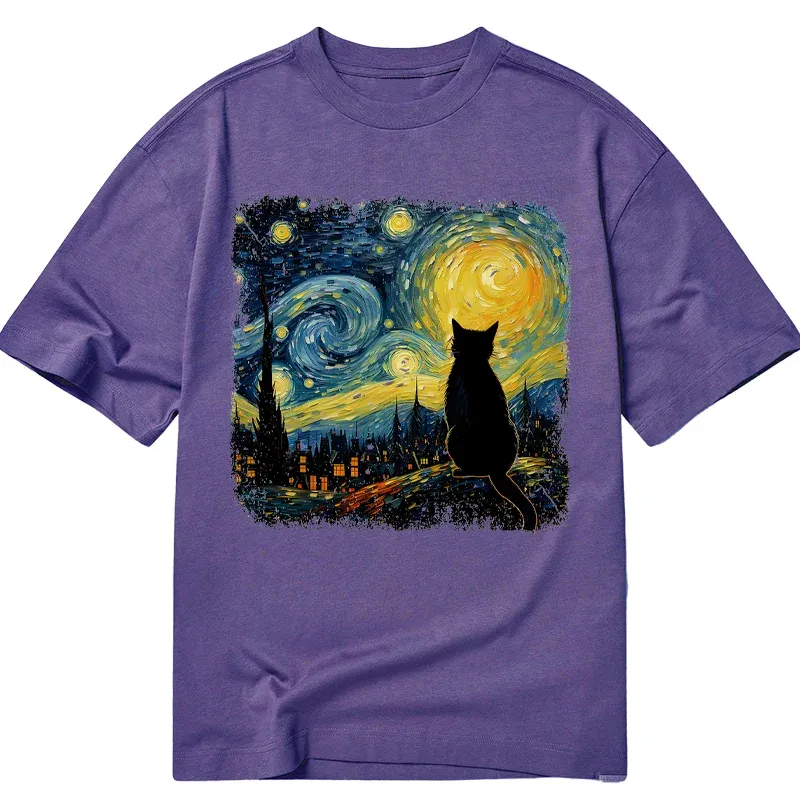 Tokyo-Tiger The Starry Night Cat Classic T-Shirt