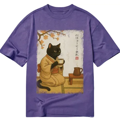 Tokyo-Tiger Cat Heart Full Of Coffee Classic T-Shirt