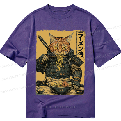 Tokyo-Tiger Cat General Eating Ramen Classic T-Shirt