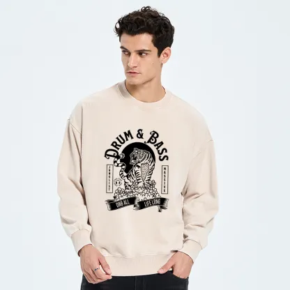Tokyo-Tiger Drum & Bass Tiger Washed Sweatshirt