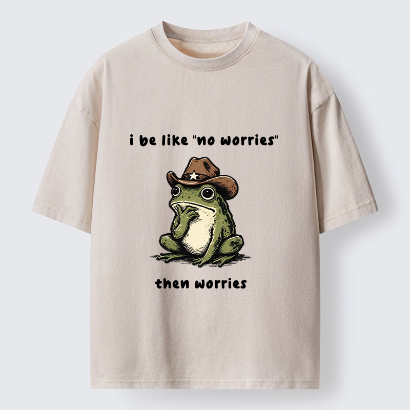 Tokyo-Tiger Western Frog Anxious Vibe Washed T-Shirt