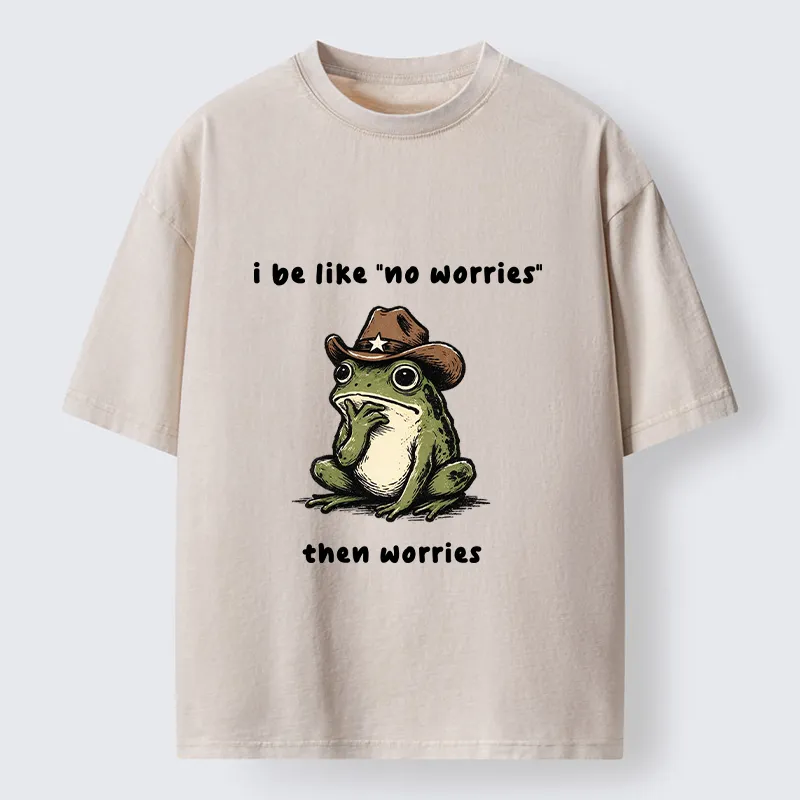 Tokyo‑Tiger Western Frog Anxious Vibe Washed T‑Shirt Sale
