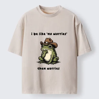 Tokyo-Tiger Western Frog Anxious Vibe Washed T-Shirt