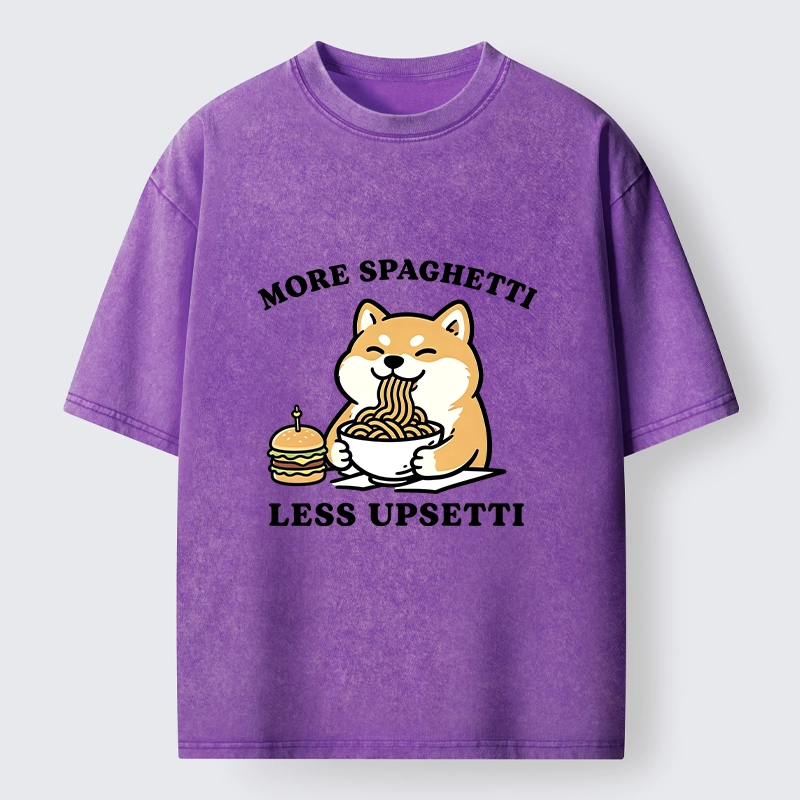 Tokyo‑Tiger Funny Spaghetti Dog Washed T‑Shirt