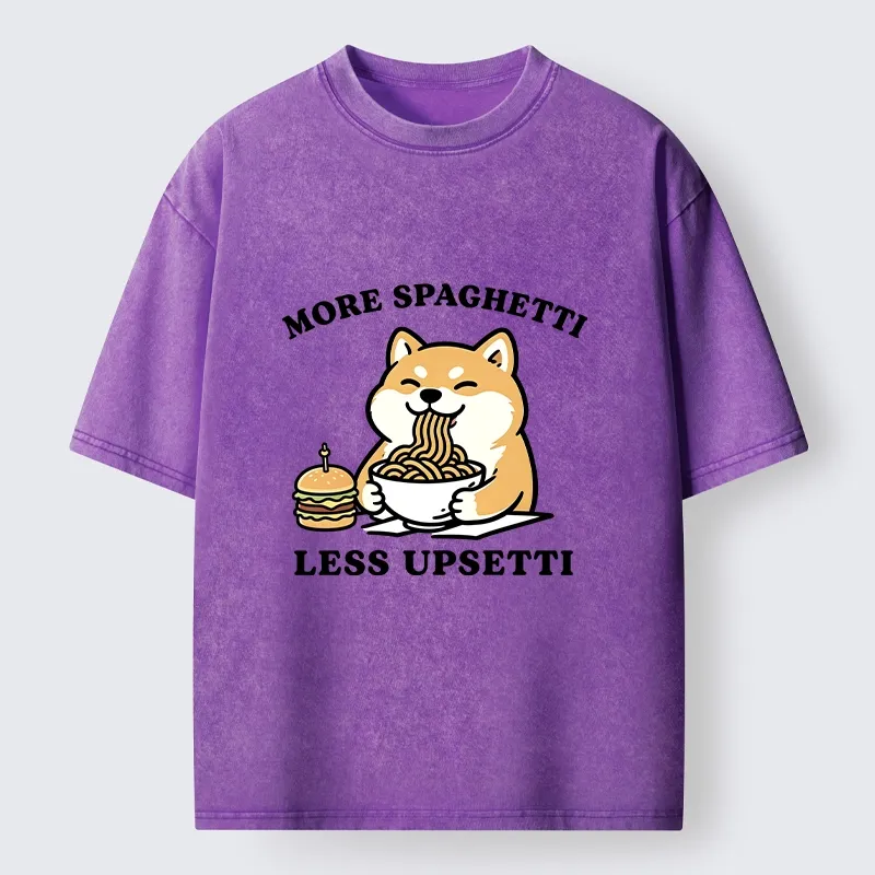 Tokyo‑Tiger Funny Spaghetti Dog Washed T‑Shirt