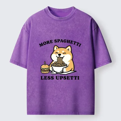 Tokyo‑Tiger Funny Spaghetti Dog Washed T‑Shirt