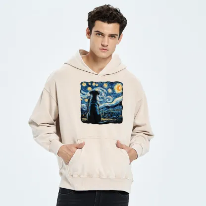 Tokyo-Tiger Starry Night Dog Washed Hoodie