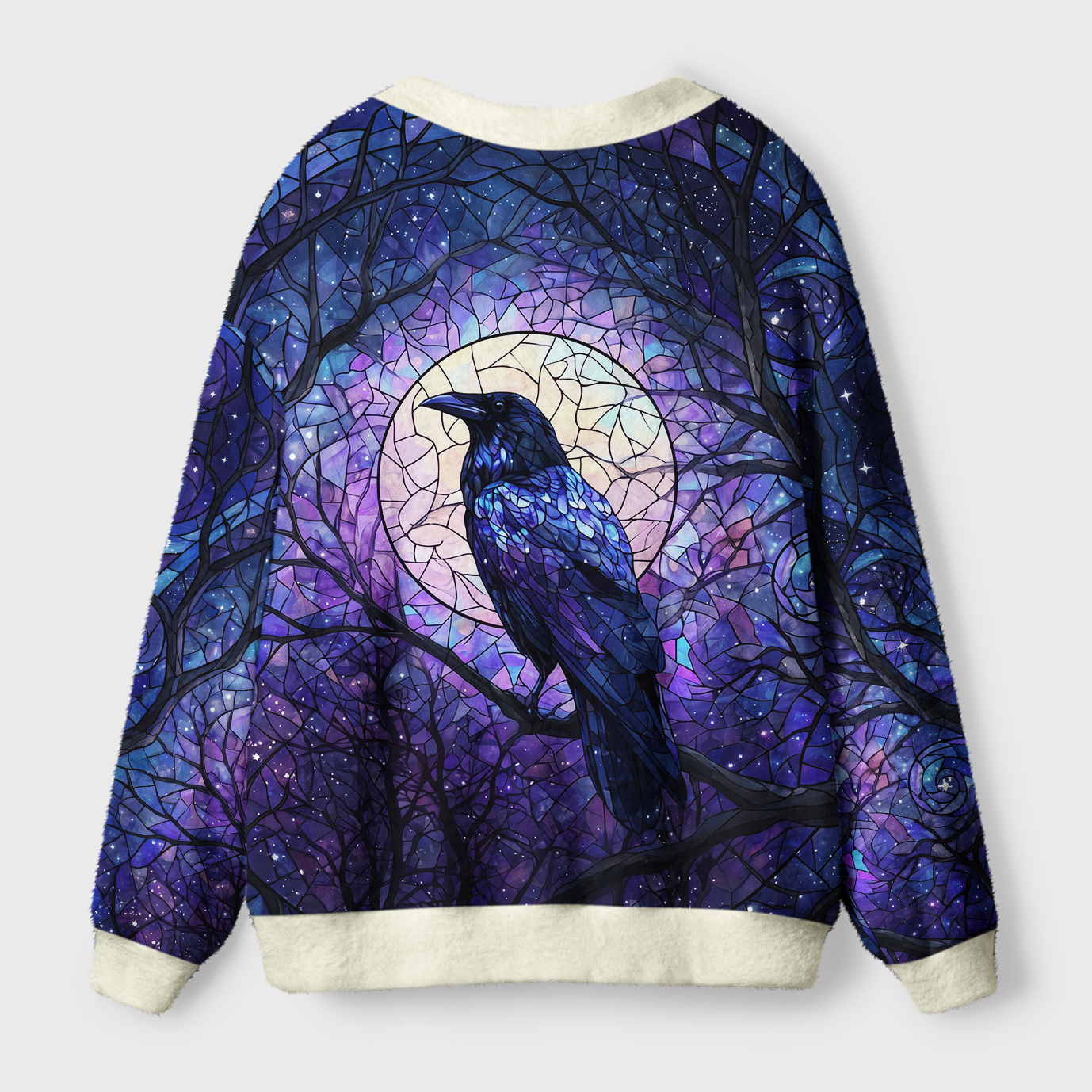 Tokyo-Tiger Crow Of The Midnight Moon Ugly Cardigan Sweater