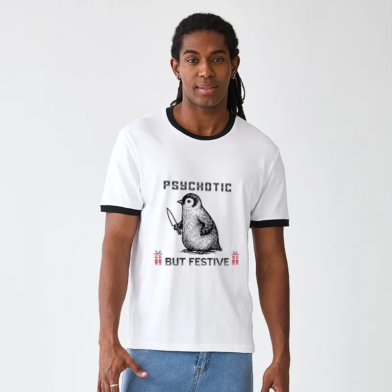 Tokyo-Tiger Overstimulated but Festive Christmas Trim T-Shirt