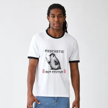 Tokyo-Tiger Overstimulated but Festive Christmas Trim T-Shirt