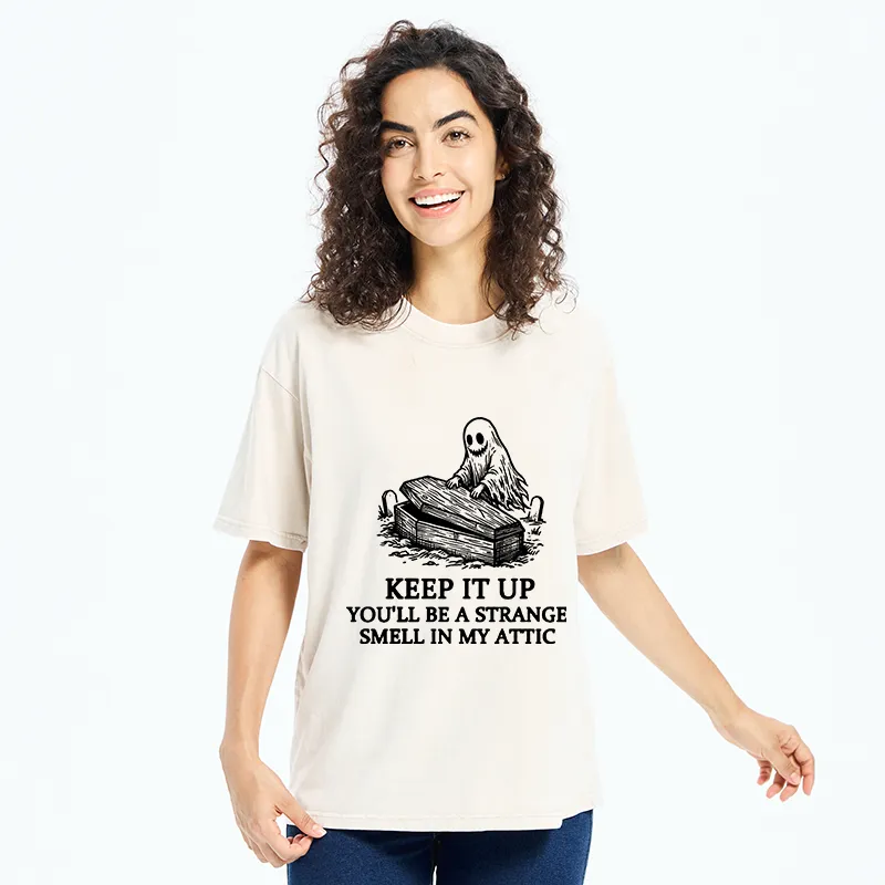 Tokyo‑Tiger Funny Ghost Prank Washed T-Shirt