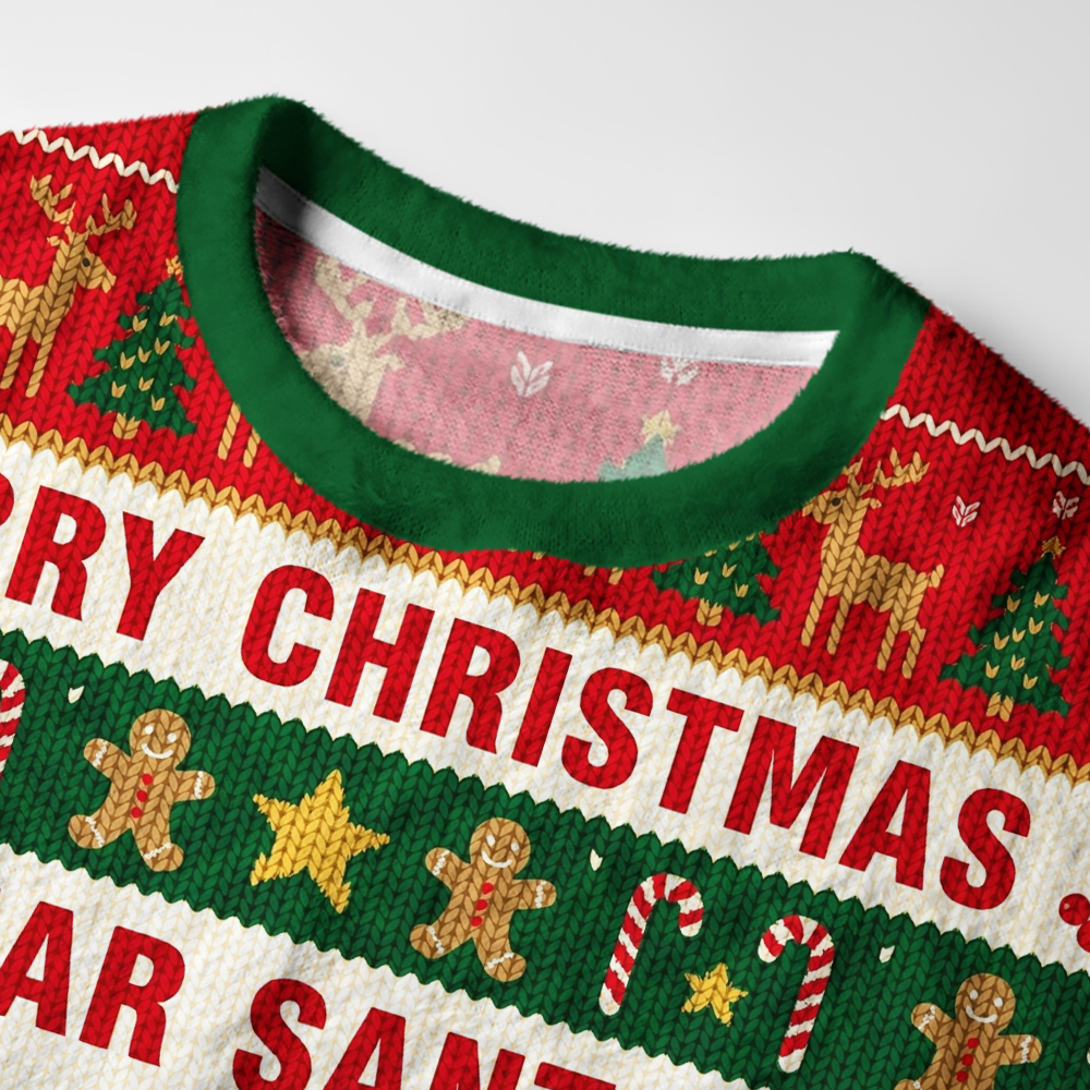 Tokyo-Tiger Good At Being Bad Fuzzy Christmas Ugly Sweatshirt