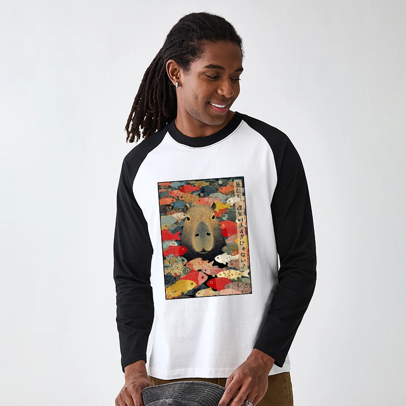 Tokyo-Tiger Am I Too Lovable? Raglan Long Sleeve T-shirt