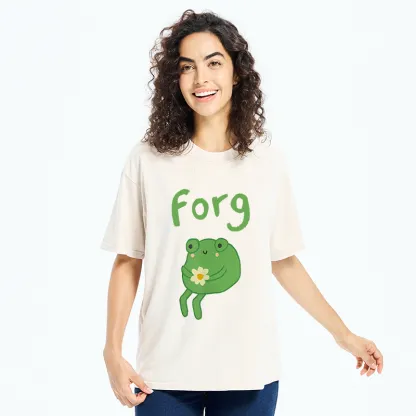 Tokyo-Tiger Cute Forg Funny Washed T-Shirt