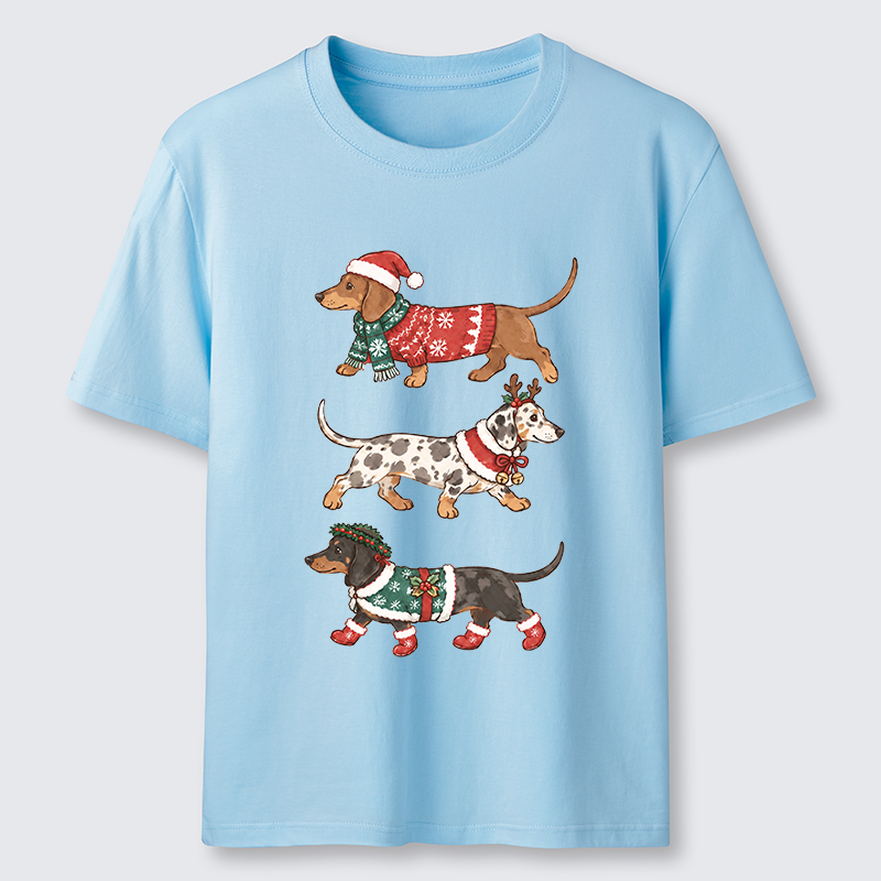 Tokyo-Tiger Christmas Dachshund Trio Classic T-Shirt