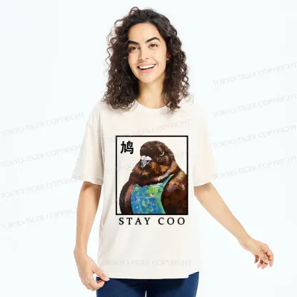 Tokyo-Tiger Keep Cool Pigeon Washed T-Shirt