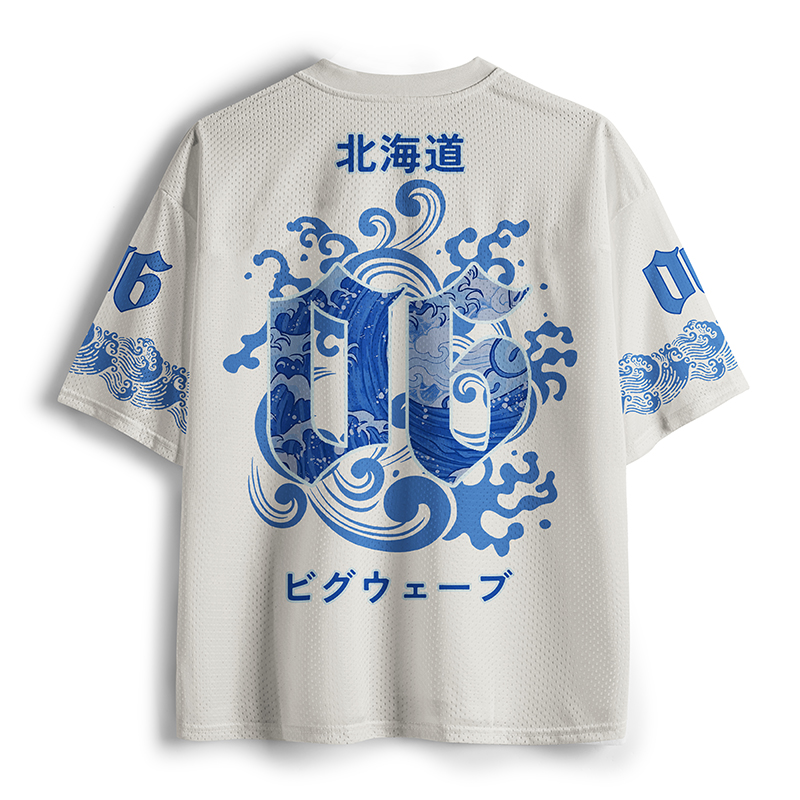 Tokyo-Tiger Hokkaido’s Great Blue Wave Mesh Jersey
