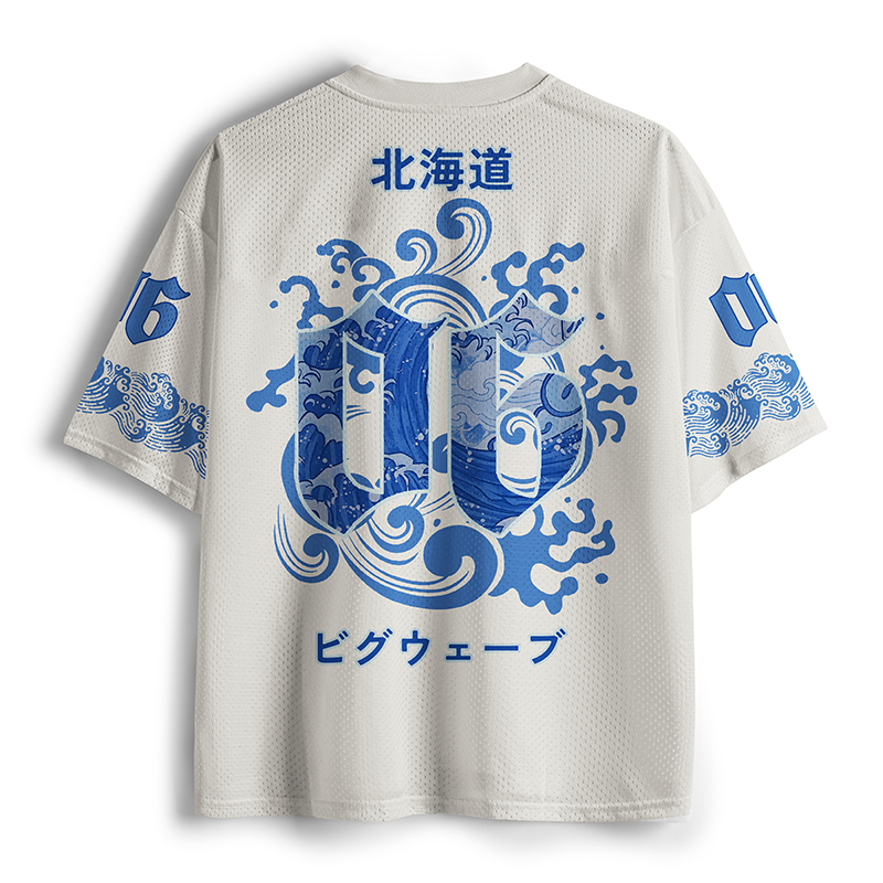 Tokyo-Tiger Hokkaido’s Great Blue Wave Mesh Jersey