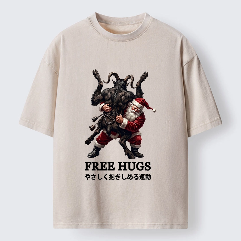 Tokyo-Tiger Free Monster Hugs Washed T-Shirt