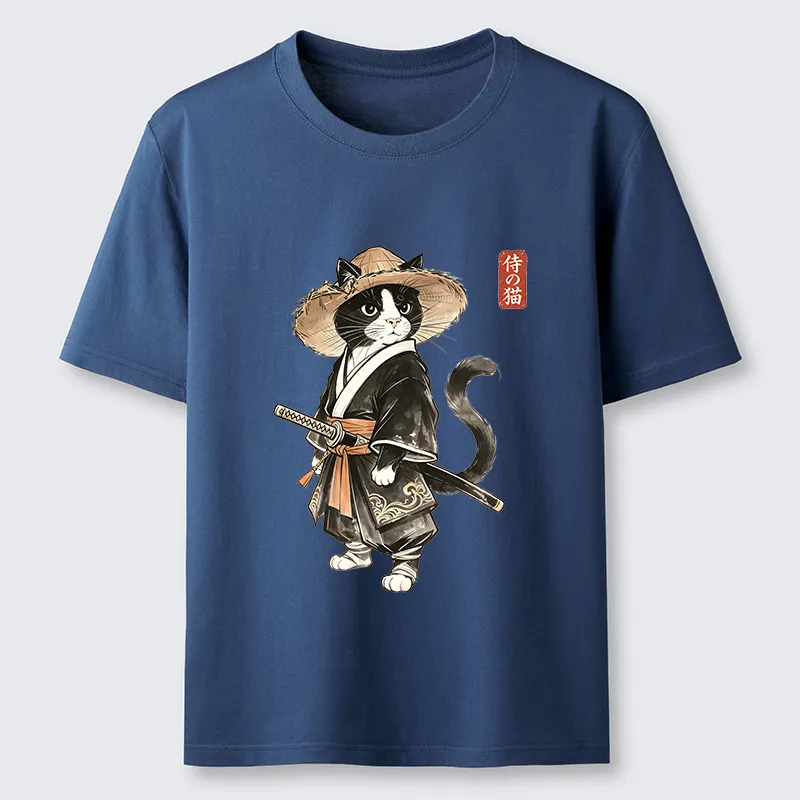 Tokyo-Tiger Funny Samurai Cute Cat Classic T-Shirt