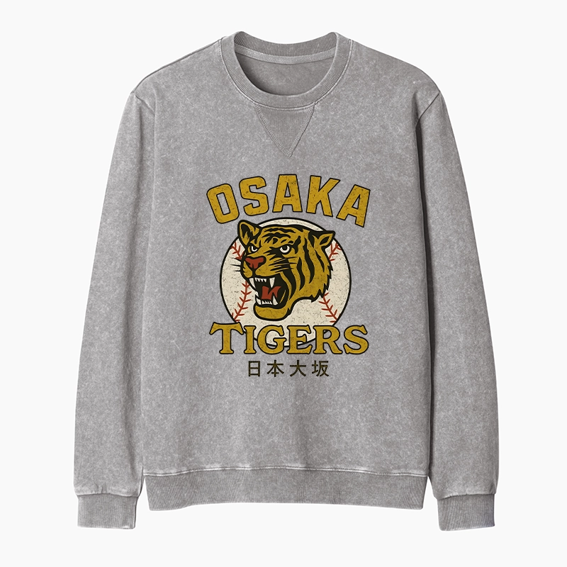 Tokyo-Tiger Funny Osaka Tigers Washed Terry Sweatshirt