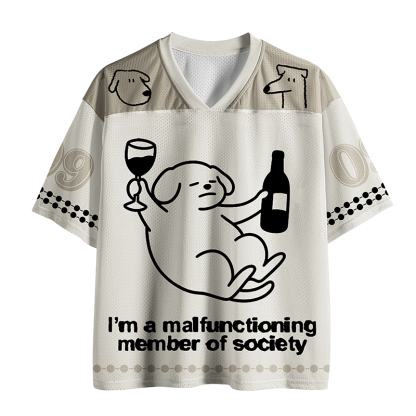 Tokyo-Tiger Silly Wine Dog Vibe Mesh Jersey