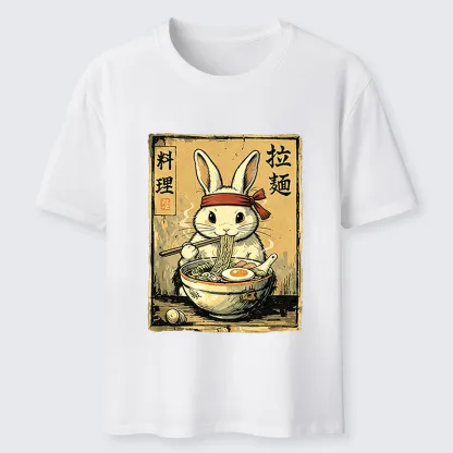 Tokyo-Tiger Cute Rabbit Eating Ramen Classic T-Shirt
