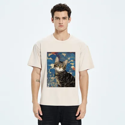 Tokyo-Tiger Elegant Kitten Washed T-Shirt