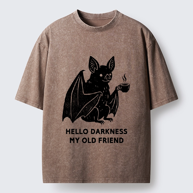 Tokyo‑Tiger Funny Coffee Bat Washed T‑Shirt