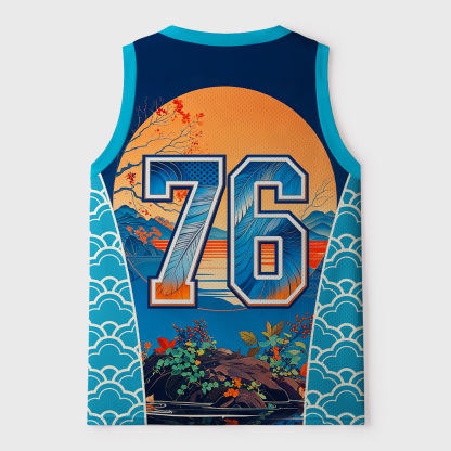 Tokyo-Tiger Moonlit Evening Blue Heron Mesh Tank Top