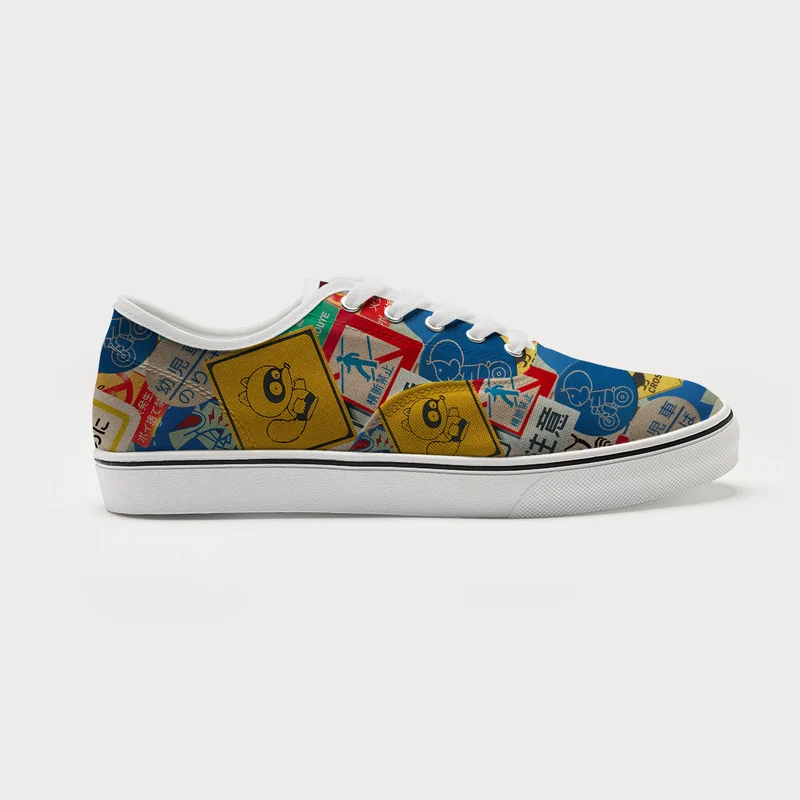 Tokyo-Tiger Playful Urban Sign Canvas Shoes